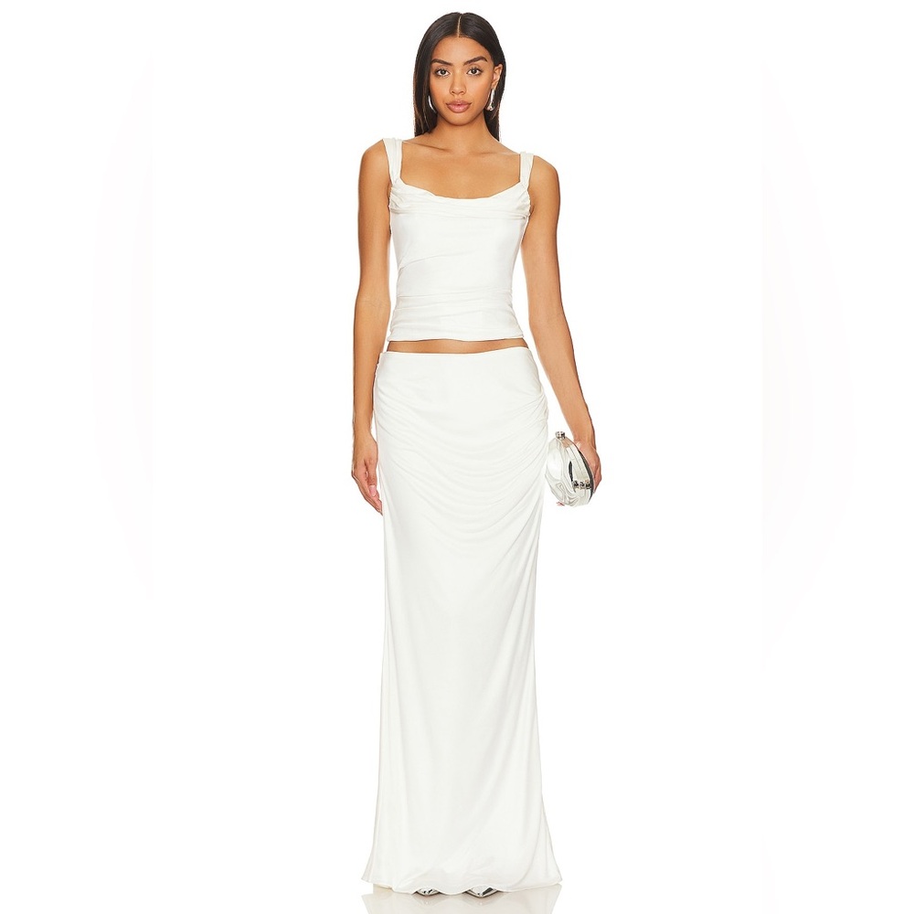 Retrofete White Maxi Skirt